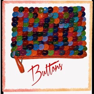 Colorful Button Change Pouch